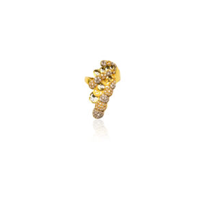 22K Yellow Gold Cubic Zirconia Desginer Ring