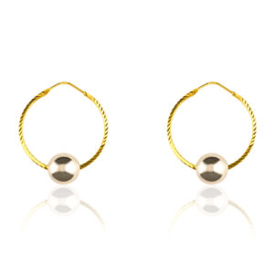 22K Yellow Gold Everyday Hoop Earrings