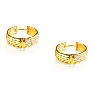 22K Yellow Gold Small Hoop Earrings with Easy Close