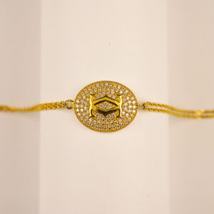 22K Yellow Gold Ladies Cubic Zirconia Bracelet