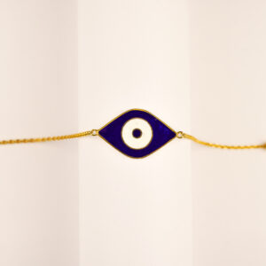 22K Yellow Gold Ladies Evil Eye Bracelet