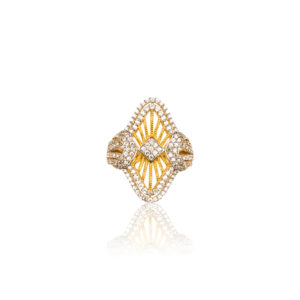 22K Yellow Gold Cubic Zirconia Ring