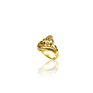 22K Yellow Solid Gold Multi Row Ring