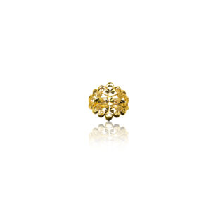 22K Yellow Gold Flower Cut Ring