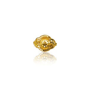 22K Yellow Gold Filigree Ring with Flower design