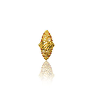 22K Yellow Gold Filigree Ring with color details