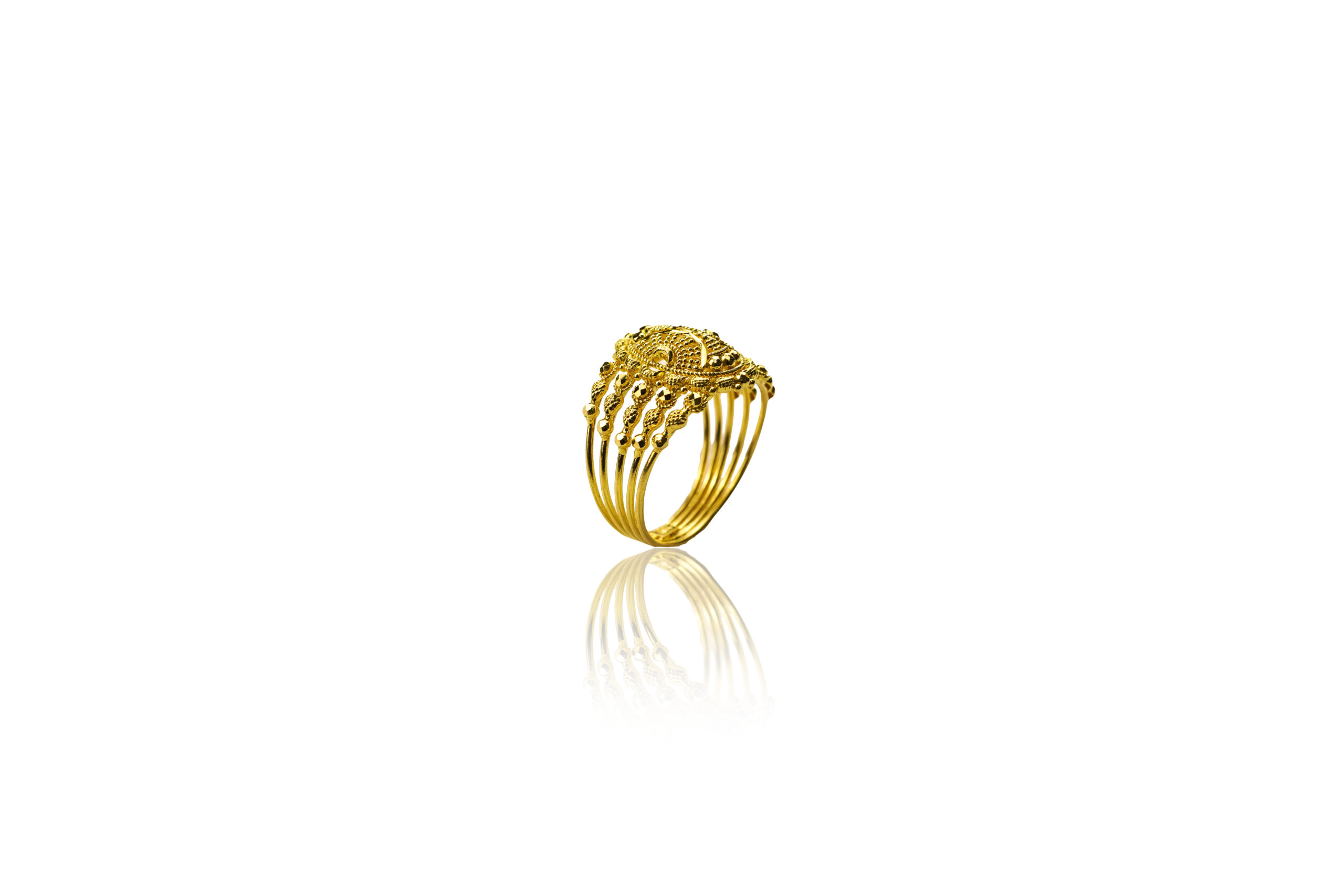 22K Yellow Gold Filigree Ring