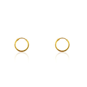 22K Yellow Gold kids Everyday Small Hoop Earrings