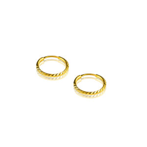 22K Yellow Gold kids Everyday Double Tone Earrings