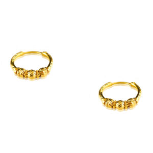 22K Yellow Gold kids Everyday Small Hoop Earrings