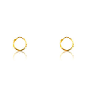 22K Yellow Gold kids Everyday Small Hoop Earrings