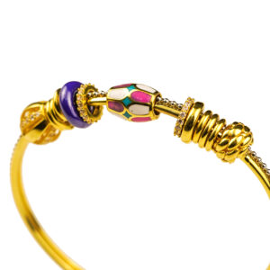 22K Stretch Yellow Gold Pandora Ladies Bangle