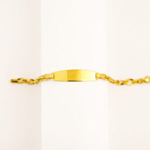 22K Yellow Gold Baby Bracelet with Link Chain