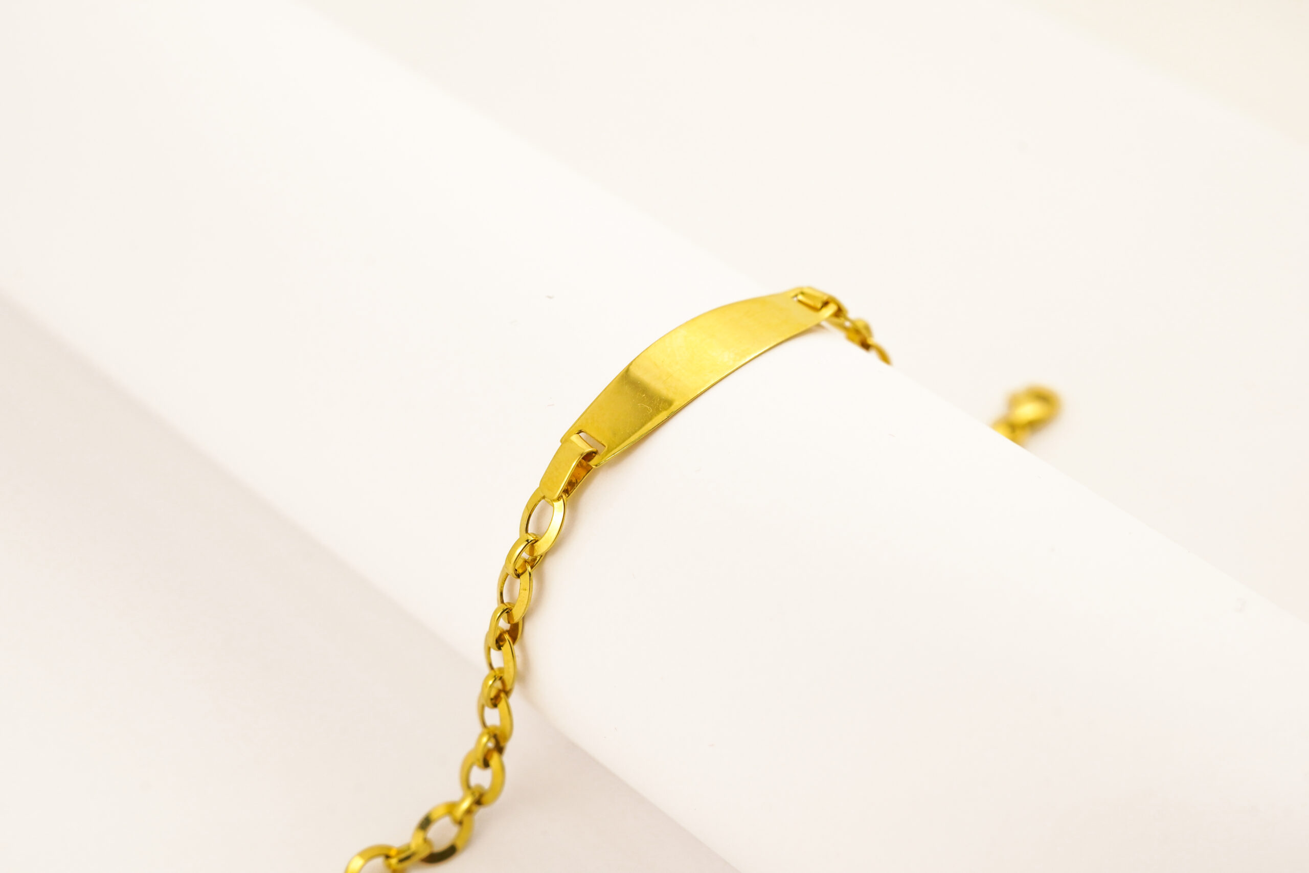 22K Yellow Gold Baby Bracelet with Link Chain