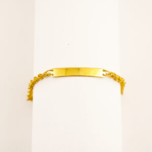 22K Yellow Gold Rectangular Shape Baby Bracelet