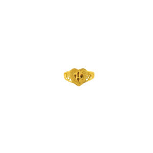 22K Yellow Gold Heart Shape Kids Ring