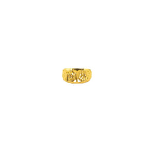 22K Yellow Gold Kids Ring with Mesh Design