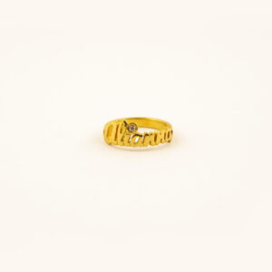 22K Yellow Gold Customized Ring with stone