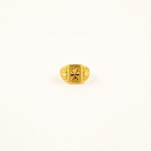 22K Yellow Gold Square Shape Kids Ring