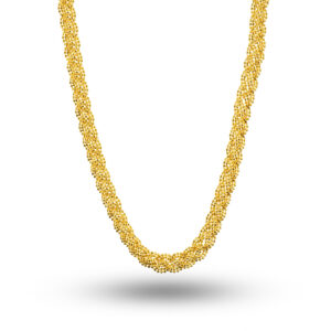 22K Yellow Gold Women Bead Chain