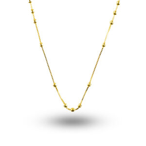 22K Yellow Gold Women Chain with Beads