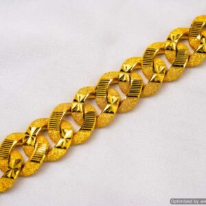 22K Yellow Gold Link Men Bracelet
