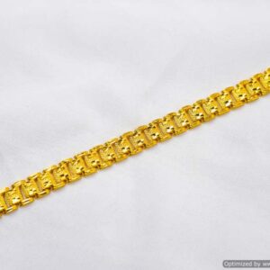 22K Yellow Gold Laser Design Men Bracelet