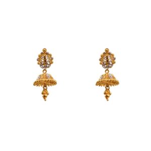 22k Gold Modest Rhodium Jhumki