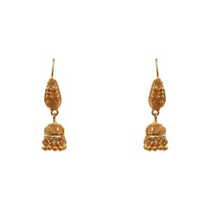 22k Gold Designer French Hook Jhumki