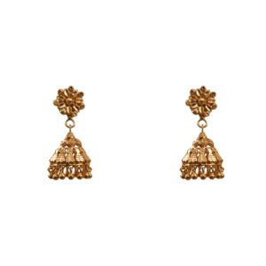 22k Gold Floral Jhumki