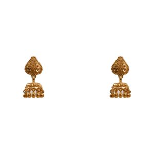22k Gold Tiny Beaded Jhumki
