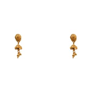 22k Gold Beaded Drop Studs