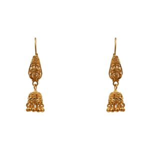 22k Gold Mesh French Hook Earrings