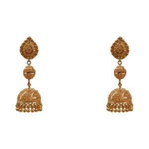 22k Gold Long Dangling Earrings