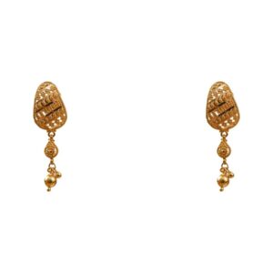 22K Gold Designer Screw Earrings