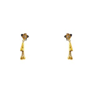 22k Gold Long Drop Earrings