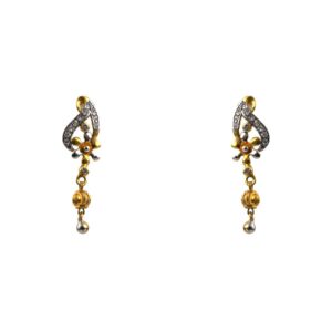 22k Gold Jhumki with Cubic Zirconia