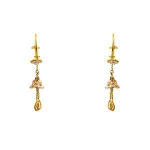 22k Gold Drop Snug Earrings